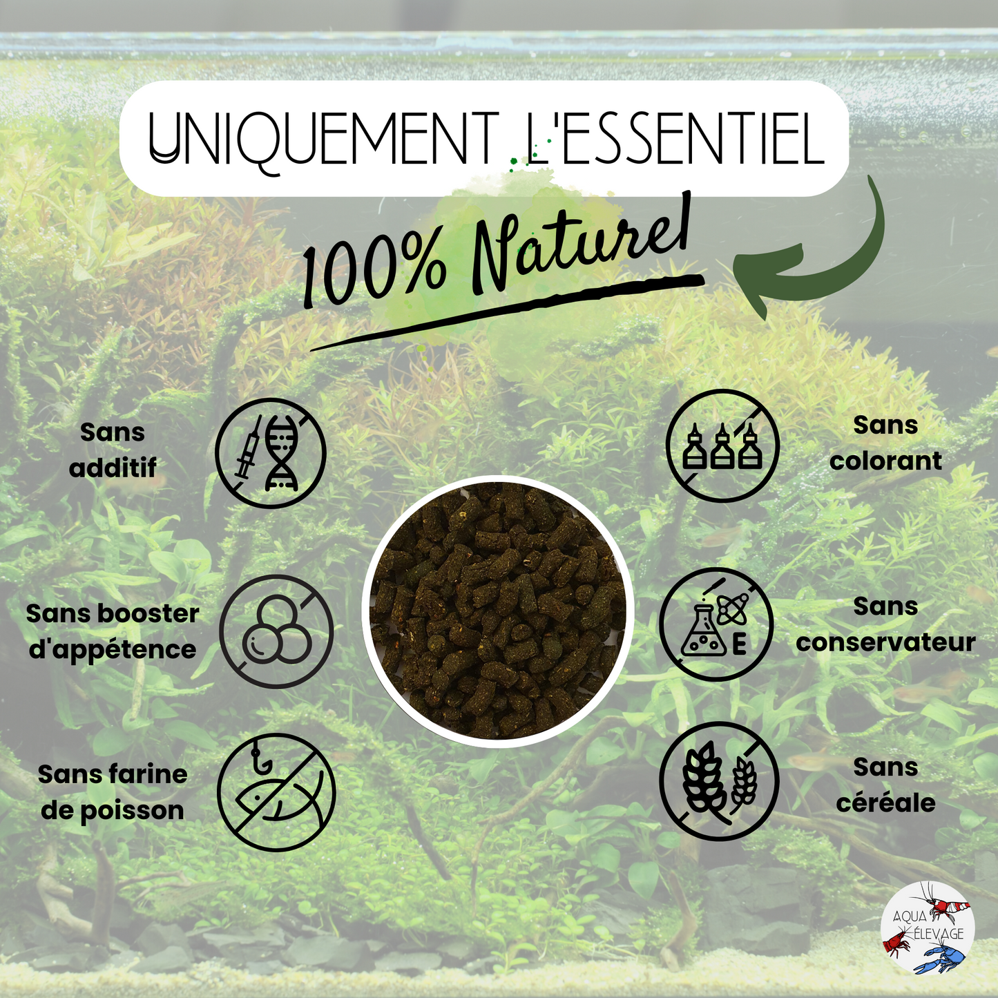 Granulés "Complets" pour crevettes d'aquarium